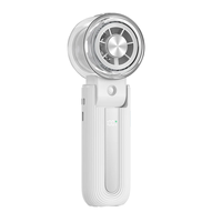 Ventilateur portable pliable à pulvérisation d'eau et brume glacée, haute vitesse, à suspendre au cou, avec port Type-C et vitesse réglable pour la maison, le bureau et l'extérieur