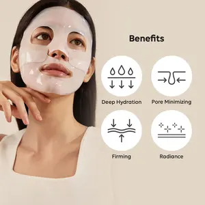 Kustom LOGO bio-collagen nyata hidrasi dalam pori meminimalkan 2 jam mengupas hidrogel masker lembaran wajah Moq rendah
