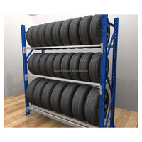 Moto commerciale pour entrepôt étagère de pneus support de stockage de pneus de camion en métal pliant empilable support de pneu pliable