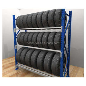 دراجة نارية تجارية لمستودع رف إطارات رف تخزين معدني رف إطارات قابل للطي للتكديس - Product Image 5