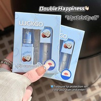 LUCKGO 2-stappen Lipverzorgingsset Hydraterende Lipbalsem & Glansrijke Lipoli Duo Diepgaande Reparatie Droge, Gescheurde Lippen Behandeling voor Volle, Vochtige Lippen
