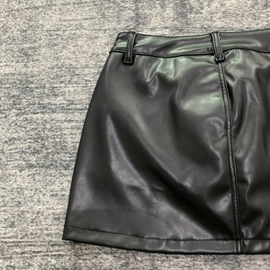 DENIMGUYS Jupes en <span class=keywords><strong>cuir</strong></span> noires pour femmes, de haute qualité, personnalisées, décontractées, avec broderie et patchs, tendance été - Product Image 6
