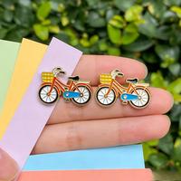 Pin Enamel Kustom Desain Bunga dari Logam Cor untuk Sepeda Motorcross, Bersepeda, dan Balap