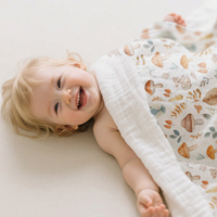 Couvertures d'emmaillotage en mousseline écologique 100% coton personnalisées pour nourrissons nouveau-nés enveloppement pour bébé à 6 couches toutes saisons