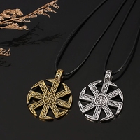 Pendentif Slavic kodrat Double face, collier étoile de russie, roue nordique, Viking, Runes, bijoux amulette, Talisman