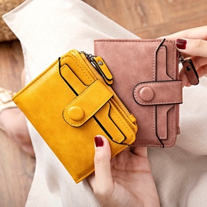 Eco-Friendly RFID Blocking Bifold PU Wallet for Women Slim Mini Coin Purse Holder Open Closure Short Length Credit Card Wallet - Product Image 1
