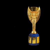 Réplica de Trofeo de Fútbol Personalizado en Oro, Copa de Premio al Campeón, Aleación de Zinc con Base Azul, Premio Deportivo para el Ganador del Torneo