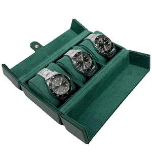 Boîte de rangement de luxe en cuir PU et velours avec fermeture à pression pour montres et bijoux, idéale pour l'affichage et le rangement de montres et de bracelets, et comme coffret cadeau pour montre. - Product Image 4