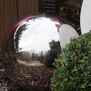 Fontana Moderna a <span class=keywords><strong>Sfera</strong></span> Illuminata in Acciaio Inossidabile, Grande <span class=keywords><strong>Sfera</strong></span> a Specchio per Arte da Giardino Esterno - Product Image 6