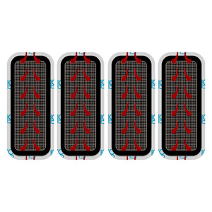 แผ่นนวดกล้ามเนื้อหน้าท้องไฮโดรเจล 4 ชิ้น สีดำ สำหรับฟิตเนสและกระชับสัดส่วน - Product Image 2