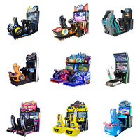 Machine de jeu de course de moto simulateur d'intérieur à grande échelle personnalisable, à monnayeur, avec mouvement d'arcade et thème de course de super voitures