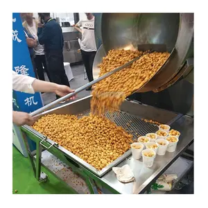 Fully Automatic Caramel Flavor Industrial Popcorn Machine Stainless Steel 304 Gas Operated Popcorn Making Machine