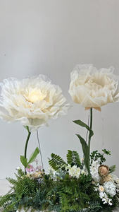 Fournitures de mariage M21, décoration de lieu de rendez-vous, <span class=keywords><strong>fleuriste</strong></span>, fleurs de <span class=keywords><strong>pivoines</strong></span> géantes artificielles, fleurs en organza à déplacement automatique pour vitrine - Product Image 2