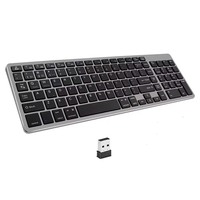 Keyboard Nirkabel 2.4G Isi Ulang 104 Tombol Tata Letak US Switch Scissor Input Multi Perangkat untuk Tablet Komputer
