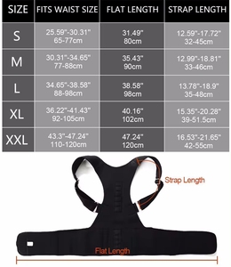 Corrector de postura para <span class=keywords><strong>hombre</strong></span> y mujer, soporte para la espalda, correa para el hombro, cinturón jorobado - Product Image 2