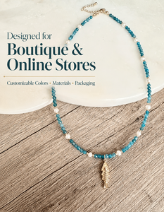 Collier personnalisé à faible MOQ en acier inoxydable plaqué or avec perles baroques d'eau douce et breloque pour les marques DTC de bijoux - Product Image 3
