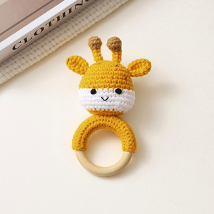 Tissé à la main pour bébé <span class=keywords><strong>hochet</strong></span> animal attache-sucette peluche nouveau-né 5-7 ans <span class=keywords><strong>crochet</strong></span> aiguille coton avec son - Product Image 3