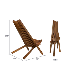 Taburete plegable de madera para jardín al aire libre, proveedor de muebles, venta al por mayor - Product Image 3