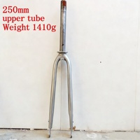 Fourche de vélo de route 700C, tube droit de 28,6 mm avec filetage, fourches à disque en acier, fourches rigides