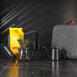 Portable Pour Over Coffee Maker Set 600Ml With Kettle Grinder Camping Coffee Equipment <b>Gift</b> <b>Box</b> - Product Image 2