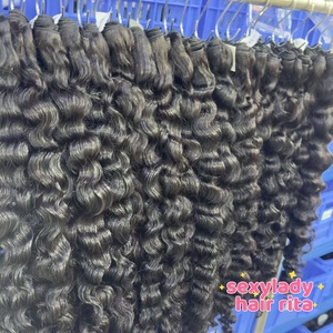 Spedizione Veloce Senza Tasse - Capelli Umani Ricci Naturali <span class=keywords><strong>e</strong></span> Morbidi, Ondulati, Grezzi, Cambogiani, Birmani, Indiani, in Fasci - Product Image 2