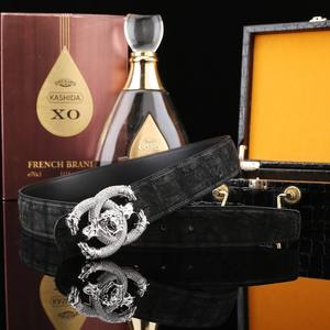 <b>Men's</b> Custom Logo Luxury Formal <b>Belt</b> Water-Dyed Nile Crocodile Skin Durable Steel Plate Buckle Lightweight & Breathable - Product Image 6