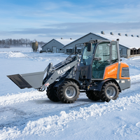 Chargeuse sur pneus compacte KL908, capacité de charge nominale de 800 kg, moteur Yanmar Euro V, cabine fermée, mini-chargeuse pour travaux agricoles et de construction