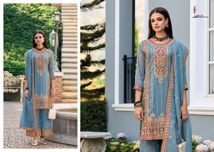 ชุดเดรสซาลวาร์คอเมซผ้าโปร่งบางดีไซน์ทันสมัยหรูหราสำหรับเทศกาล Salwar Kameez - Product Image 4