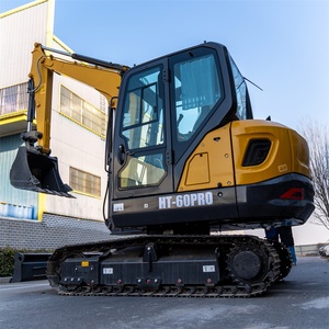 Mini Escavatore Idraulico Cingolato con Benna da 0,24 m³, Certificazione EPA Tier 4 Final HT-60Pro, Escavatore da Costruzione con Cabina Chiusa e Aria Condizionata - Product Image 1