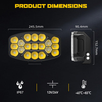 Phare de Travail LED 10 Pouces 45W avec DRL Ambre, Compatible Camions Scania Volvo, Engins Agricoles et Miniers