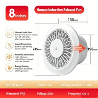 Ventilateur de ventilation mural intelligent LANTISAIR à détection de présence humaine, extracteur d'air silencieux haute puissance pour plafond, télécommandé
