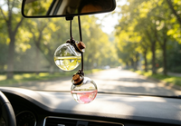 Pendentif Purificateur d'Air Moderne en Verre pour Voiture, Diffuseur de Parfum 8ml à Évaporation Naturelle, Design Portable, Longue Durée, pour Tableau de Bord