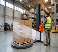 Máquina Envolvedora de Palés Inteligente OEM/ODM de Fábrica con Preestiramiento del 250% para Logística de Almacén