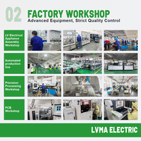 Contacteur électrique modulaire LVMA 230V/220V monophasé 63 ampères, bobine AC de type magnétique, montage sur rail DIN, certifié CE