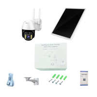 Caméra de surveillance solaire sans fil 4MP 3MP WiFi extérieure avec suivi automatique PTZ, anti-vandalisme, mini grand angle, panneau solaire 4G 7,5W