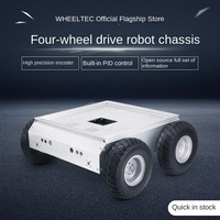 Châssis de robot à quatre roues motrices à code source ouvert, ensemble complet d'informations, contrôle PID intégré, kits de robotique de conduite automatique en extérieur