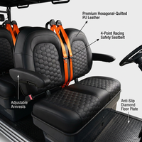 Carrito de Golf Eléctrico de 6 Plazas con Certificación CE Tarion, 60V, 35KM/H, 90km de Autonomía, Neumáticos Todoterreno de 14 Pulgadas, Color Personalizable