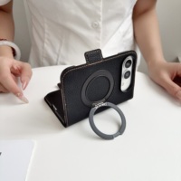 Coque de téléphone magnétique à 360° en cuir PU à rabat, très vendue, pour iPhone Duo avec protection d'écran