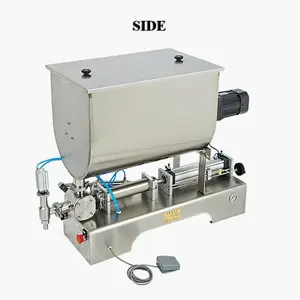 Paste Fillinig Mixing Paste Liquid Filling Machine With Stirring Mixing And Heating Pneumatic Heating Soap Filler