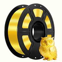 Filament plastique pour imprimante 3D KELEIDI, 1,75 mm, PLA Soie Or Brillant 1KG, impression haute vitesse 200°C.