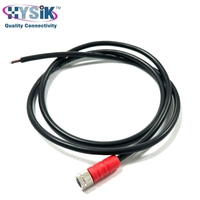 Kabel M8 3 Pin Betina Lurus yang Dapat Disesuaikan, Set Kabel dengan Terminal Cincin dan Fuse Holder untuk Baterai Cadangan