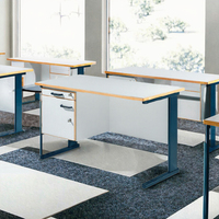 Bureau d'ordinateur en métal à hauteur réglable Hongzhou au design moderne avec tiroirs pour les enseignants et l'utilisation en appartement