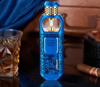 Briquet torche à flamme bleue coupe-vent rechargeable en métal au butane pour cigare, logo personnalisé, cadeau pour homme, vente en gros