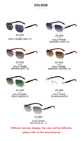 Lunettes de soleil KAJILA rétro vintage sans monture, verres taillés en diamant, branches effet bois, protection UV400, pour femmes et hommes