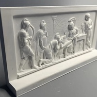 Figure sculpture plat relief œuvre plâtre sculpture ornement décoratif en trois dimensions impression plâtre cadeaux de vacances