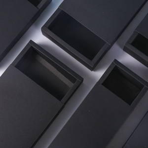 Tốt bán Hộp ngăn kéo giấy <span class=keywords><strong>kraft</strong></span> trắng các tông màu đen Pull-out gói quà tặng hộp trượt cho doanh nghiệp - Product Image 6