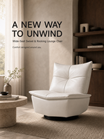 Fauteuil individuel moderne OEM ODM avec revêtement en cuir pleine fleur ou tissu, fauteuil d'appoint moelleux pour salon, chambre et hôtel