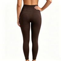 Pantalon de yoga taille haute sans coutures, effet push-up, avec poches latérales, ourlet scintillant, contrôle du ventre, séchage rapide, extensible dans les 4 sens – Meilleures ventes