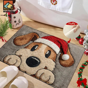 Tapis de porte à thème de Noël, tapis épais antidérapant pour l'entrée de la maison, tapis de porte pour essuyer la saleté, décoration festive pour la maison - Product Image 6