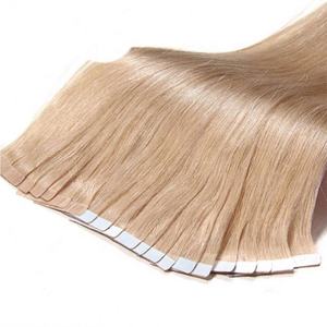 Extensions de cheveux à bandes adhésives en cheveux humains vierges bruts, lisses et soyeux, de qualité supérieure, alignées sur la cuticule, origine cambodgienne et russe, en promotion - Product Image 1